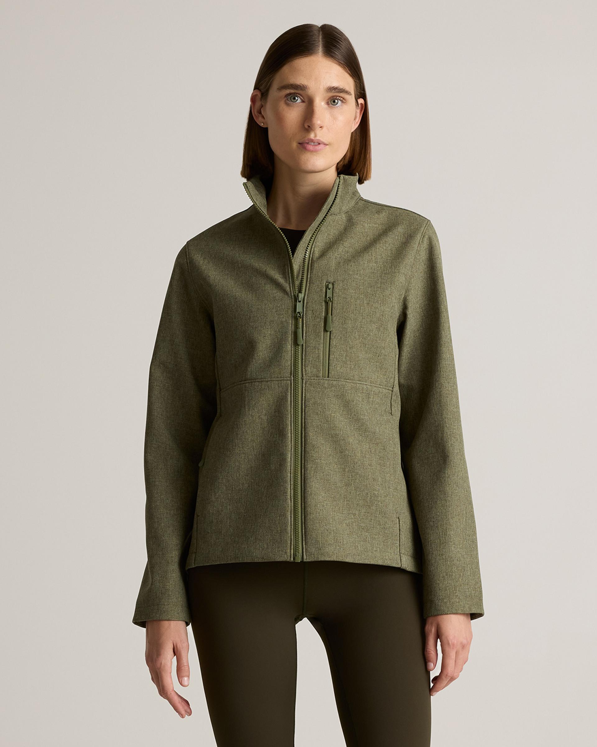 softshell fleece-lined full-zip jacket