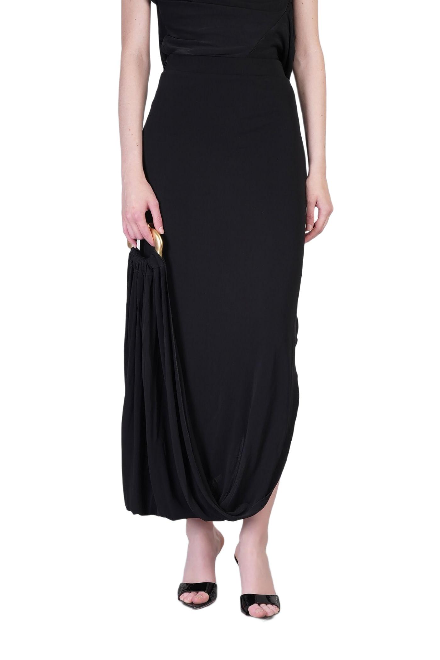 sola skirt in black viscose