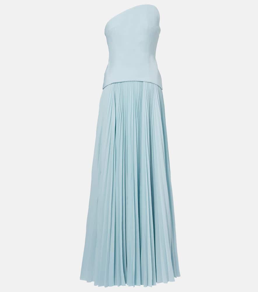 solace london britt pleated gown