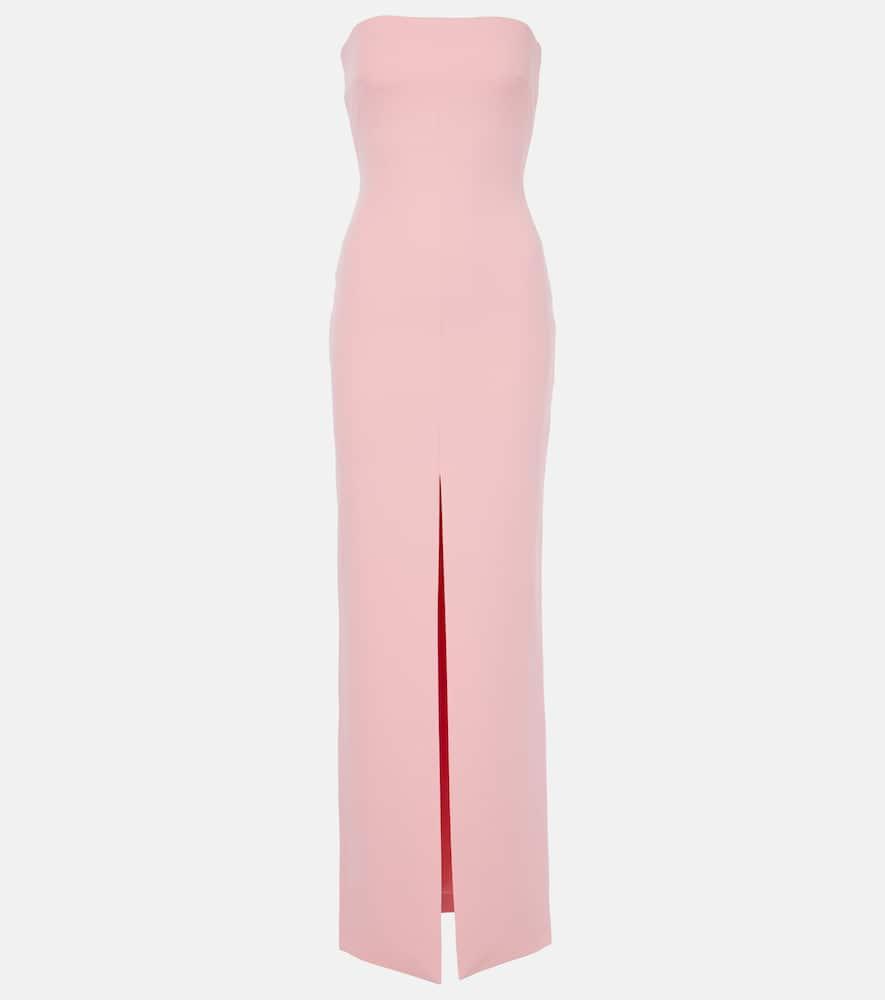 solace london bysha strapless crêpe gown