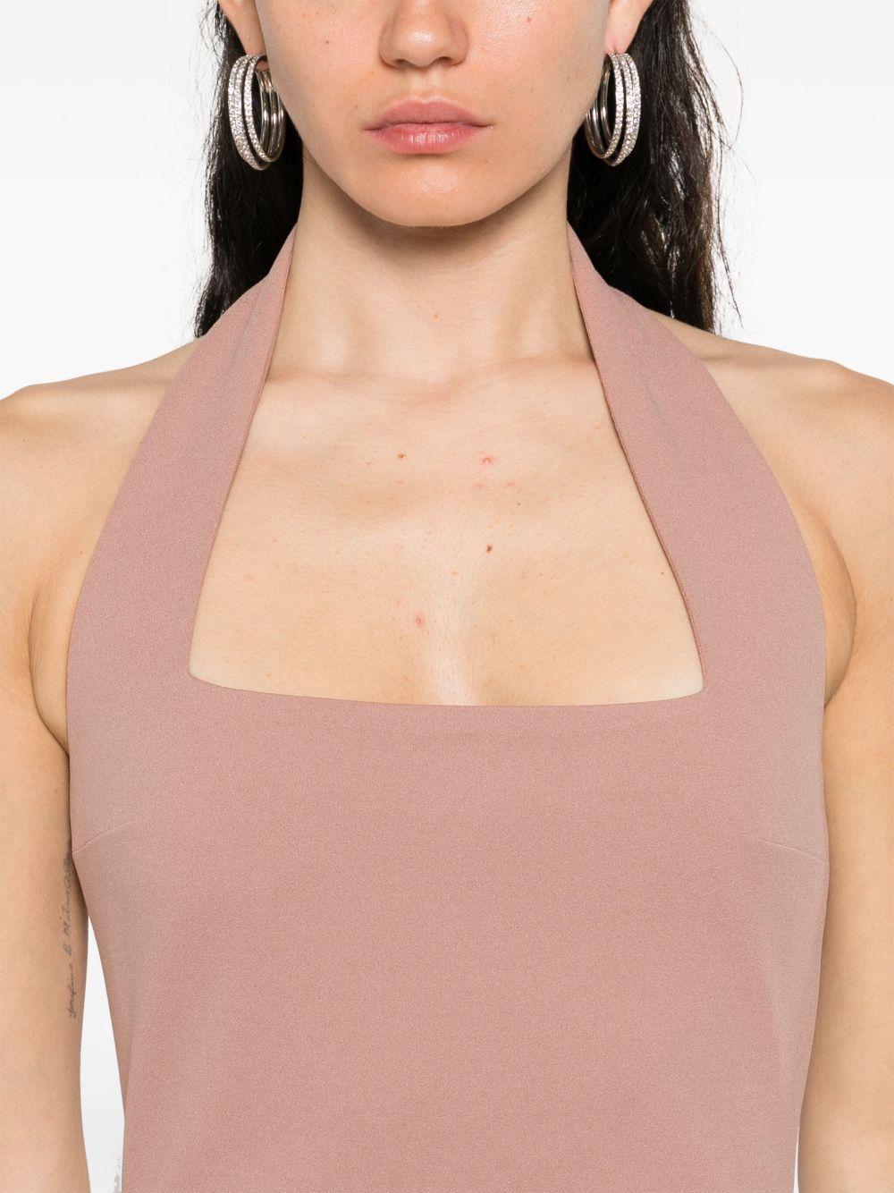 solace london dresses beige polyester elastane - women