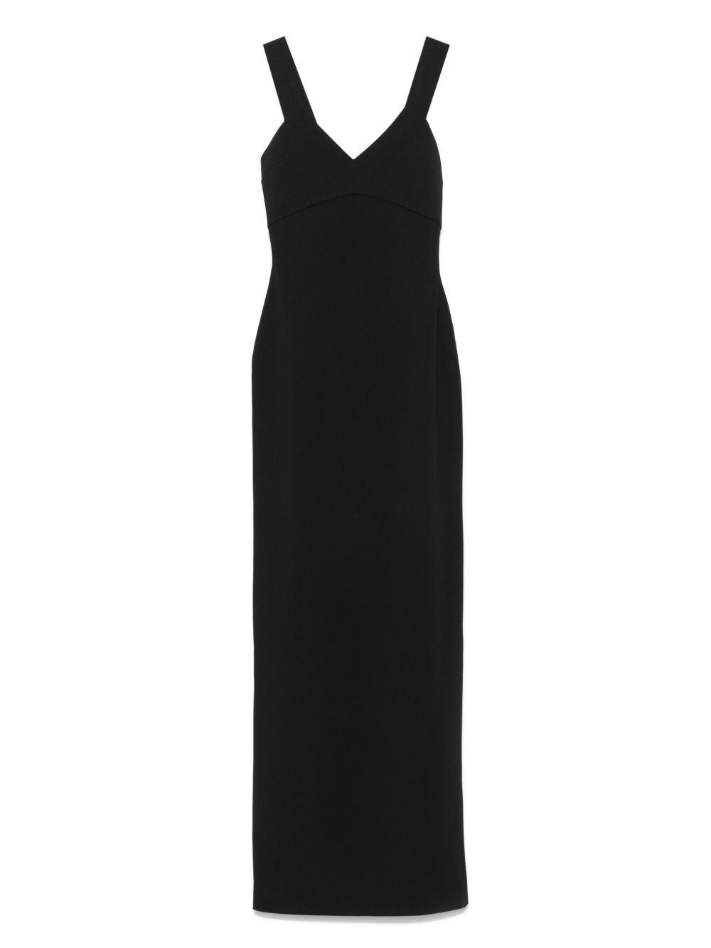 solace london dresses black polyester - women