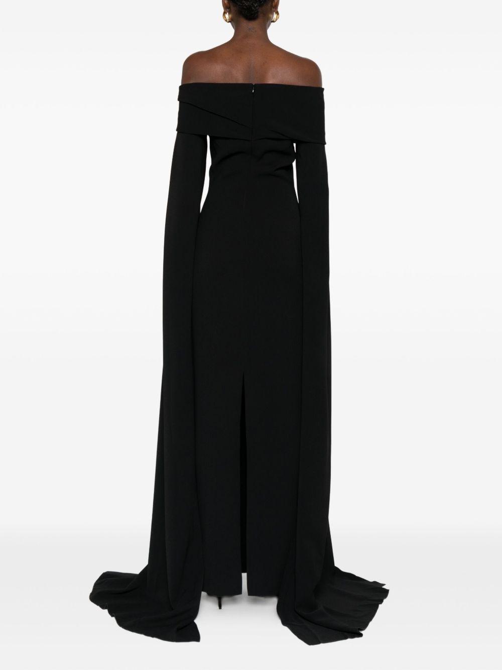 solace london dresses black polyester - women