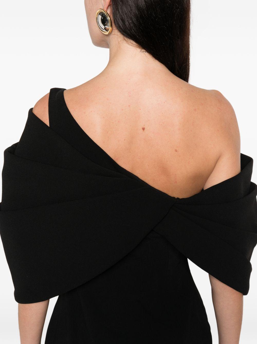 solace london dresses black polyester - women