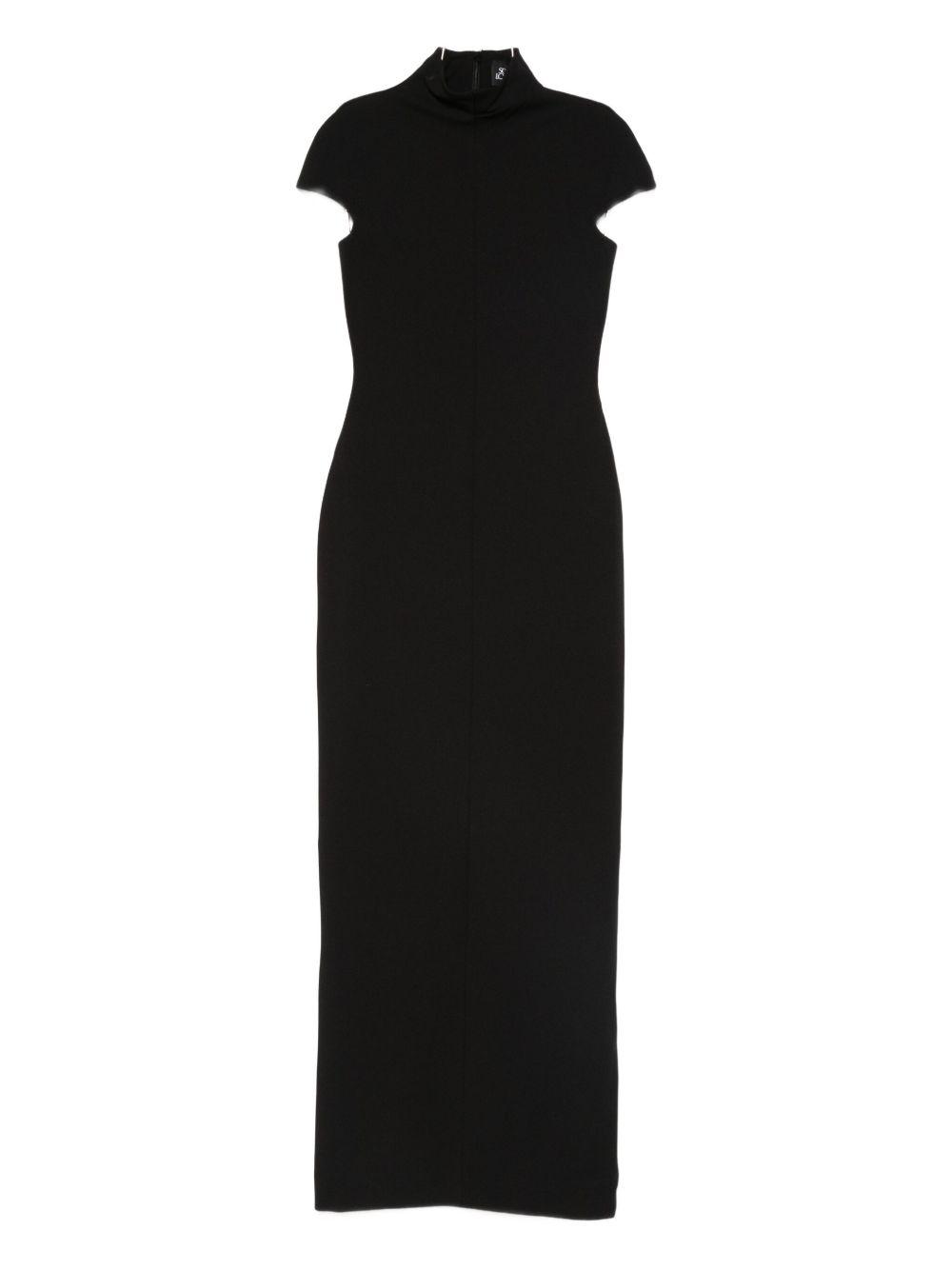 solace london dresses black polyester elastane - women