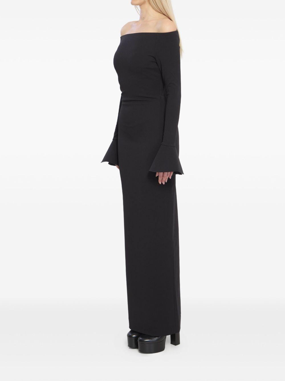 solace london dresses black polyester elastane - women