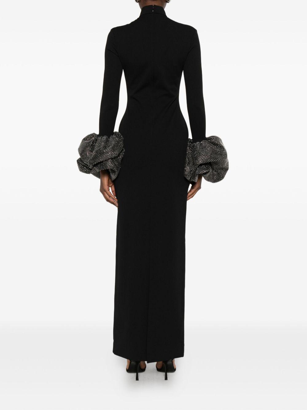 solace london dresses black polyester elastane - women