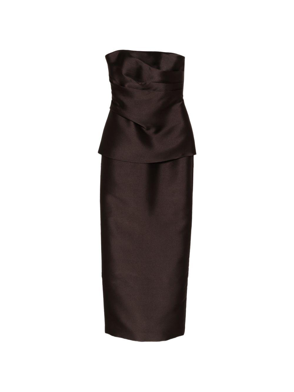 solace london dresses brown outer: polyester - women
