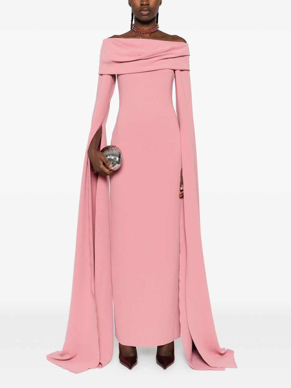 solace london dresses pink polyester - women