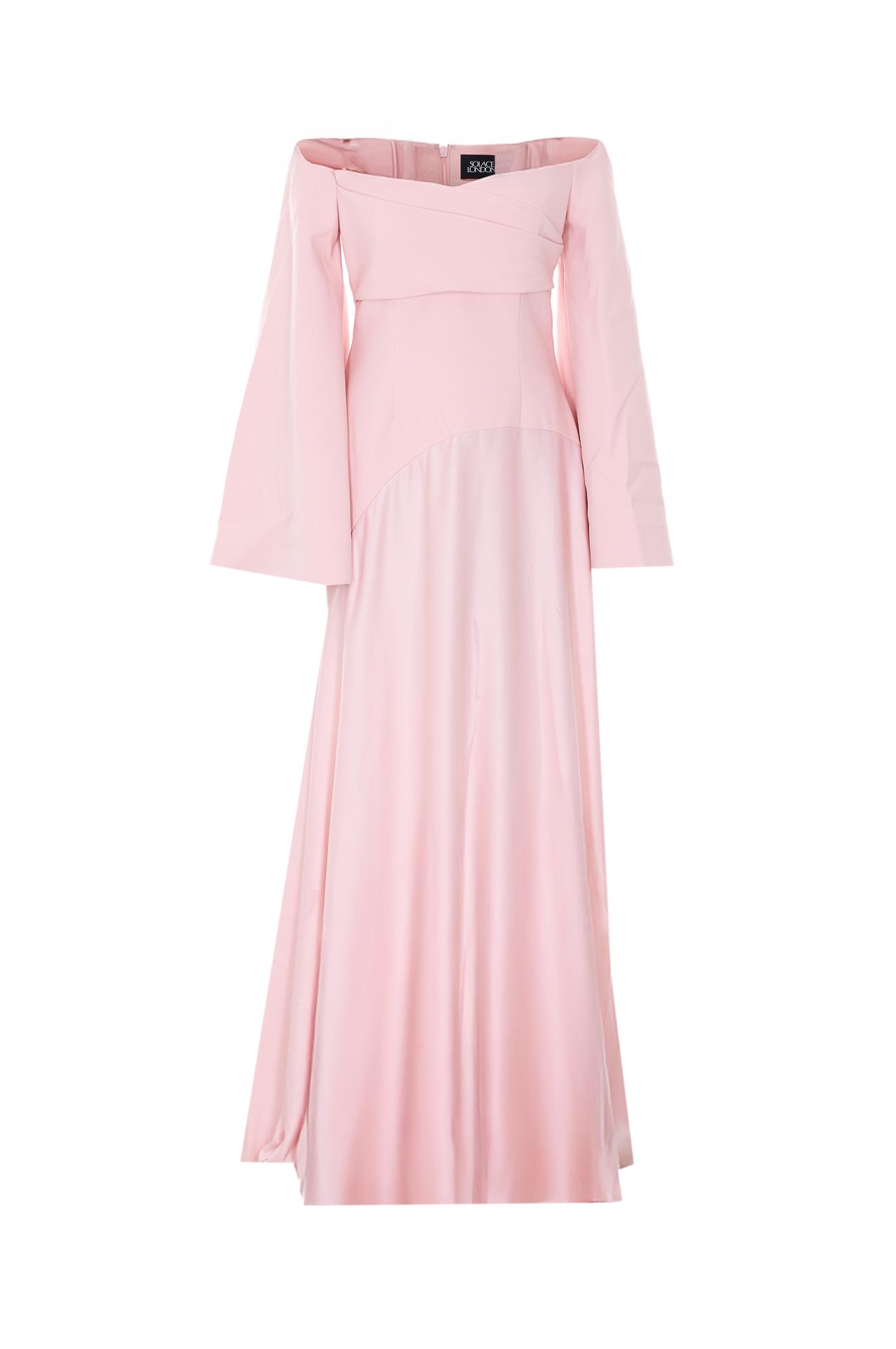 solace london dresses pink polyester - women