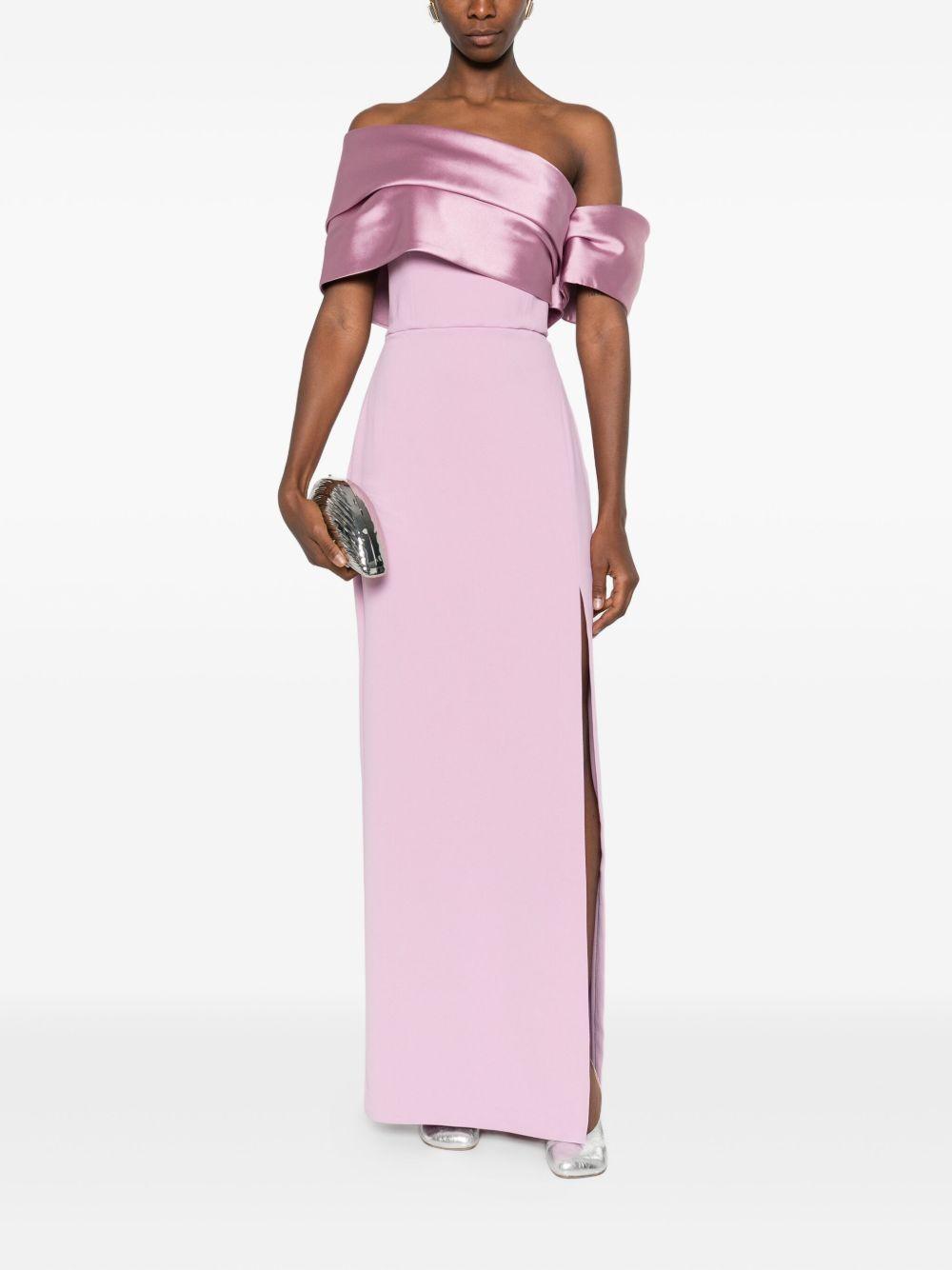 solace london dresses pink polyester elastane - women