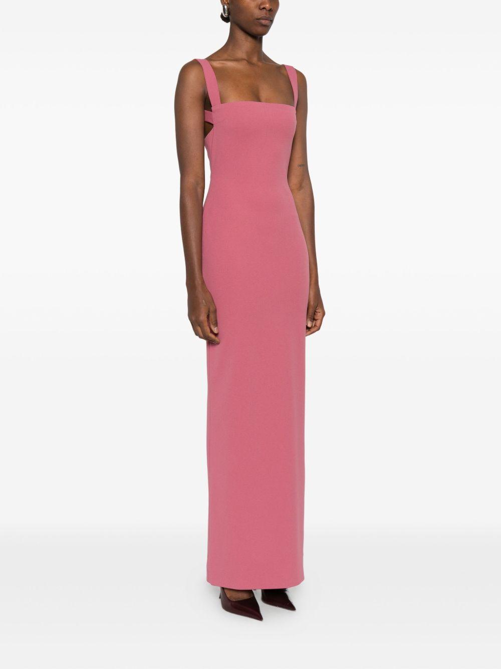 solace london dresses pink polyester elastane - women
