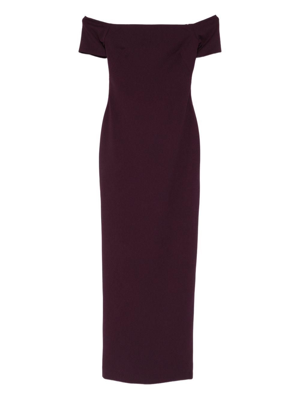 solace london dresses purple polyester elastane - women