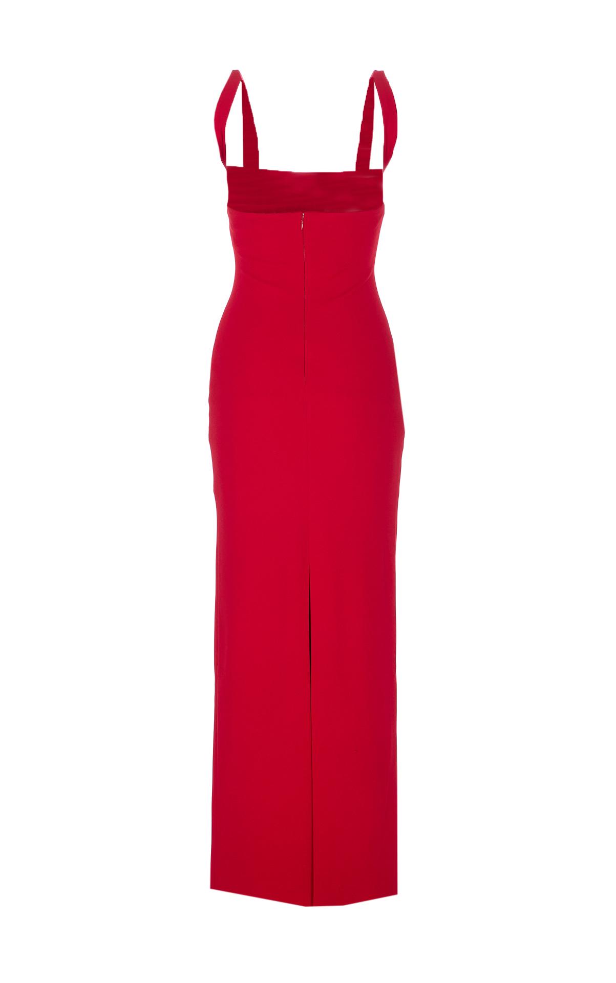 solace london dresses red polyester - women