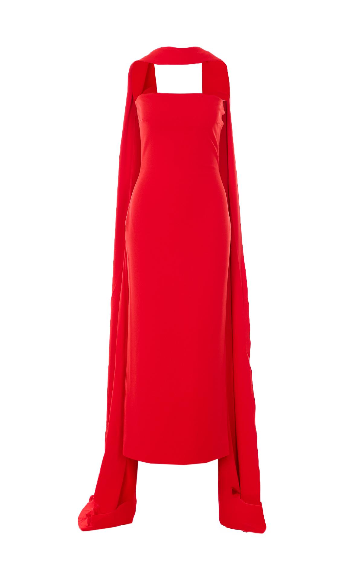 solace london dresses red polyester - women