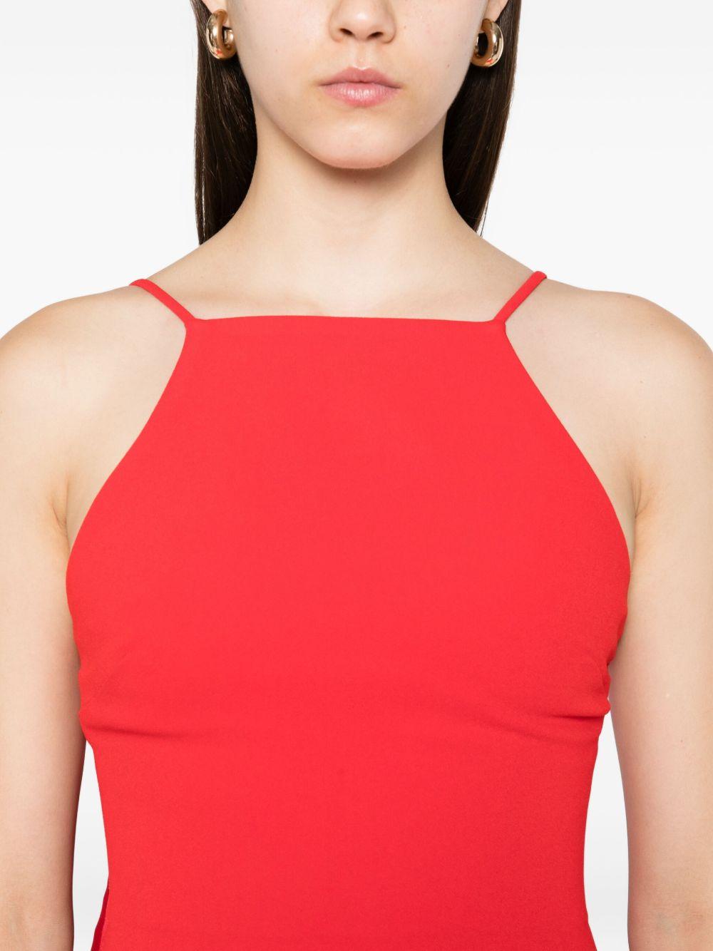 solace london dresses red polyester - women