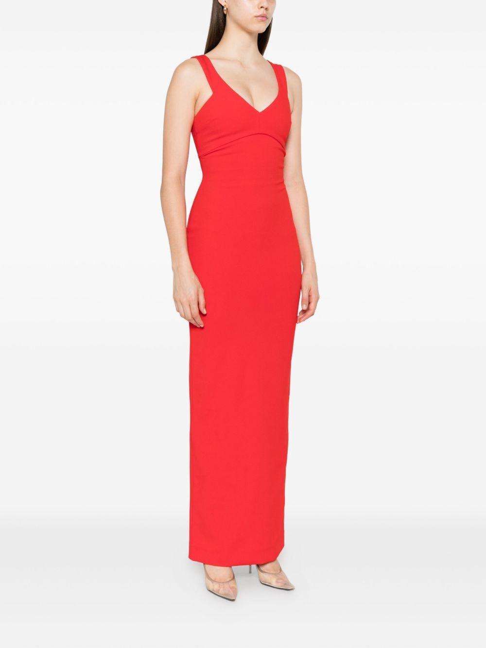 solace london dresses red polyester - women