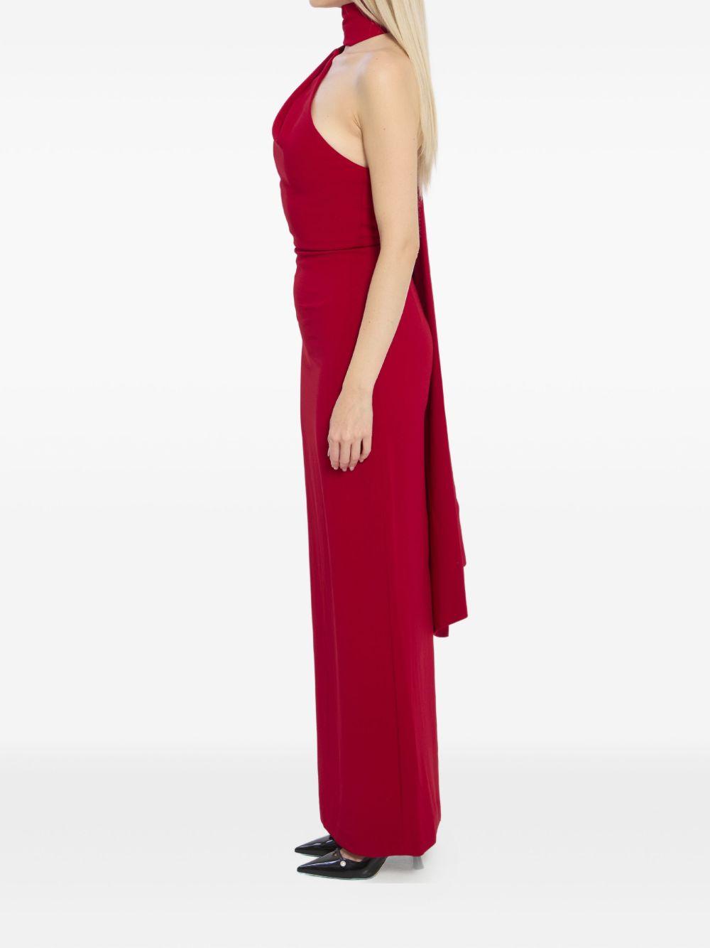 solace london dresses red polyester - women