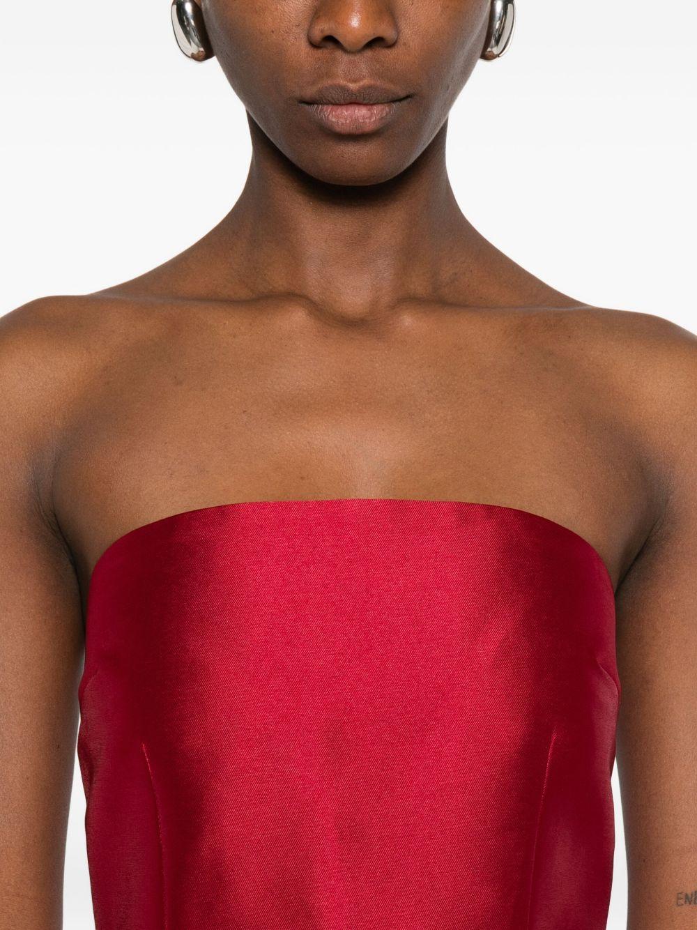 solace london dresses red polyester elastane - women
