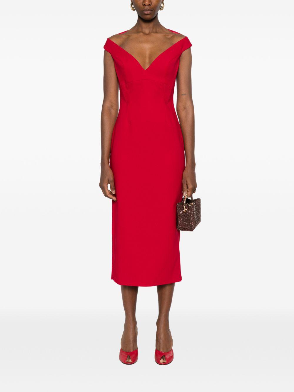 solace london dresses rosso outer: polyester - women