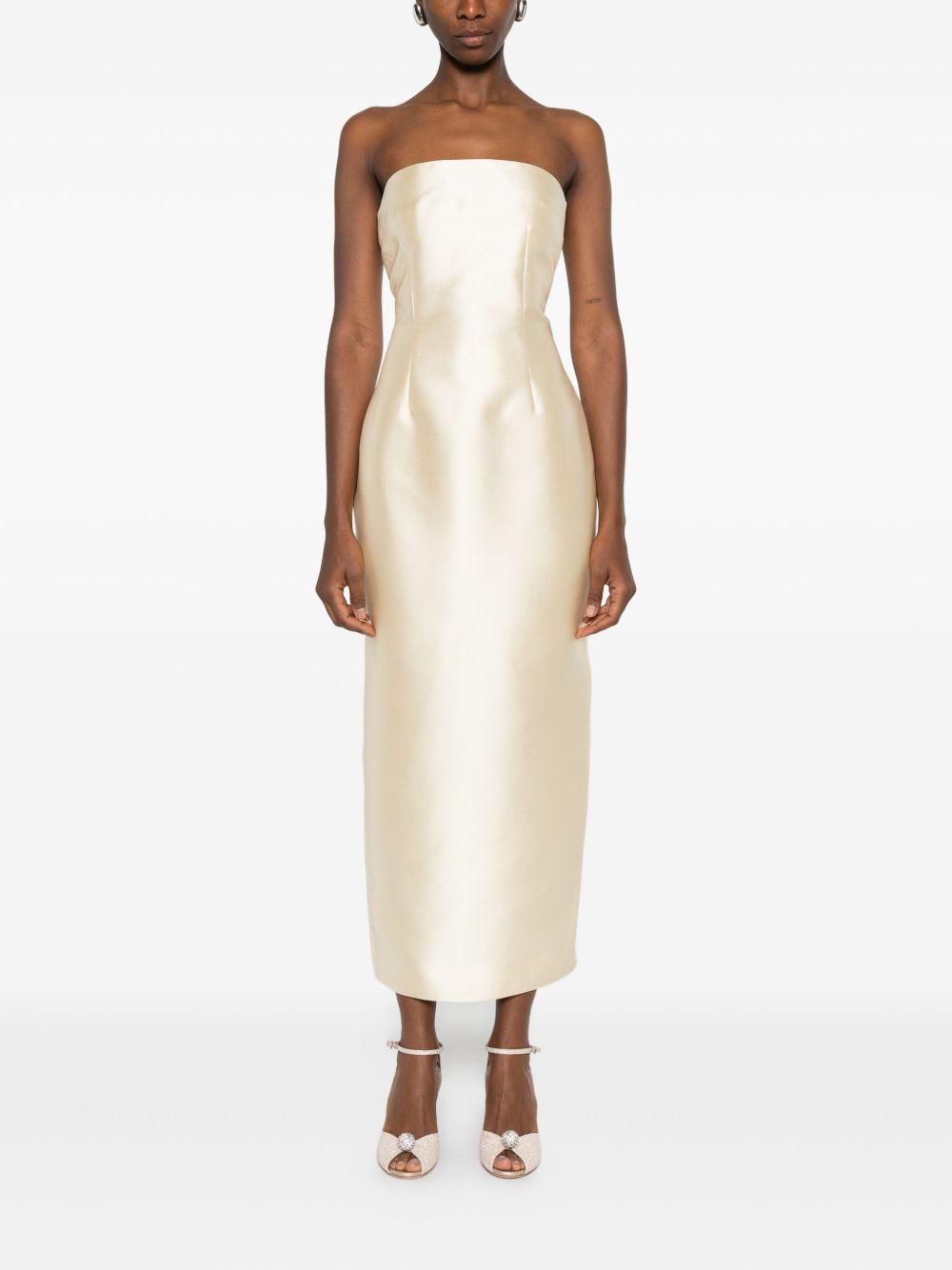 solace london dresses white polyester elastane - women