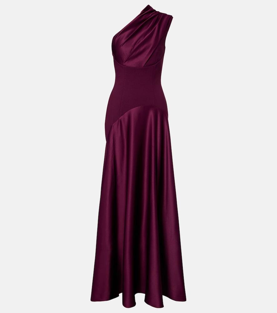 solace london gabriella draped satin gown