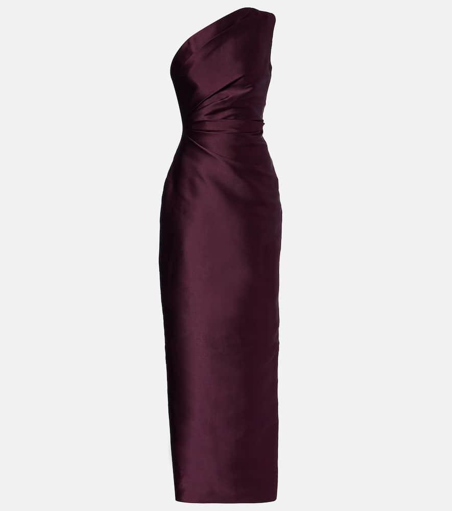 solace london kira gathered twill gown