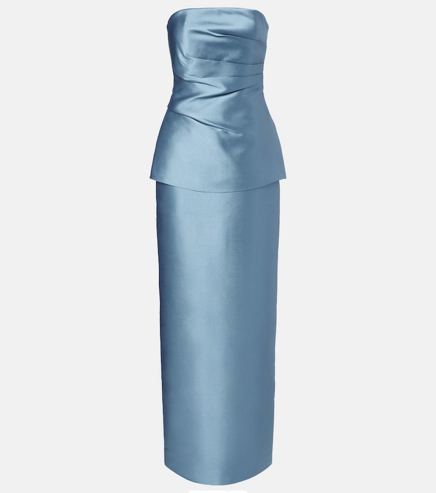 solace london lucille strapless satin gown