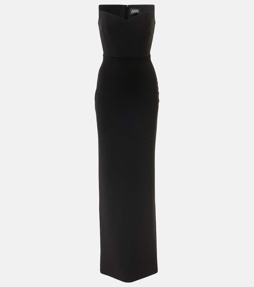 solace london malla crêpe corset maxi dress