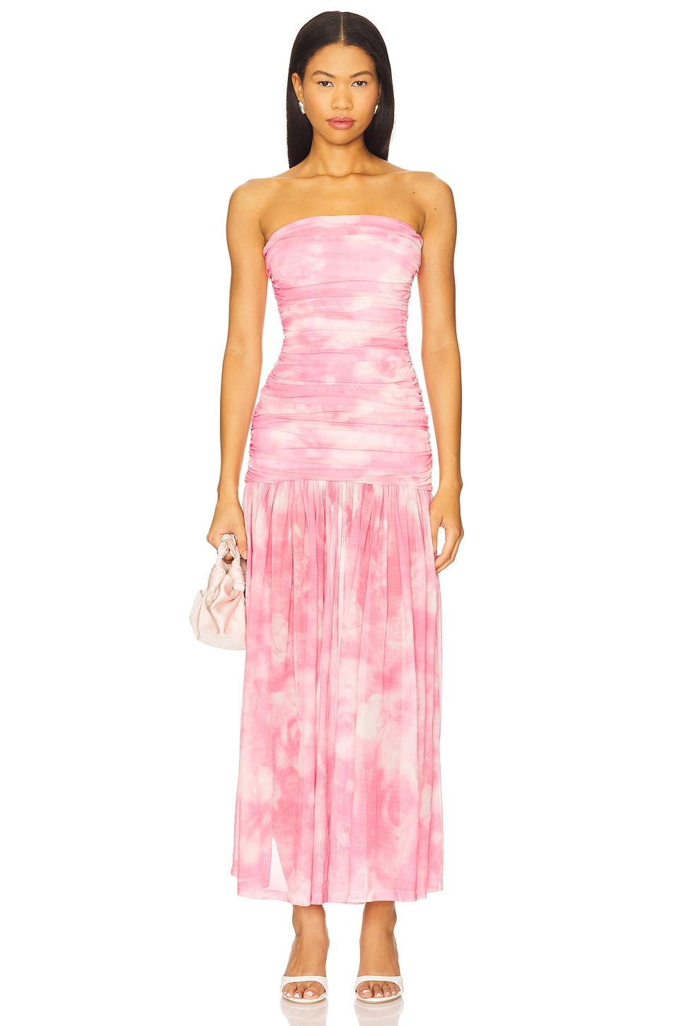 solana mesh maxi dress