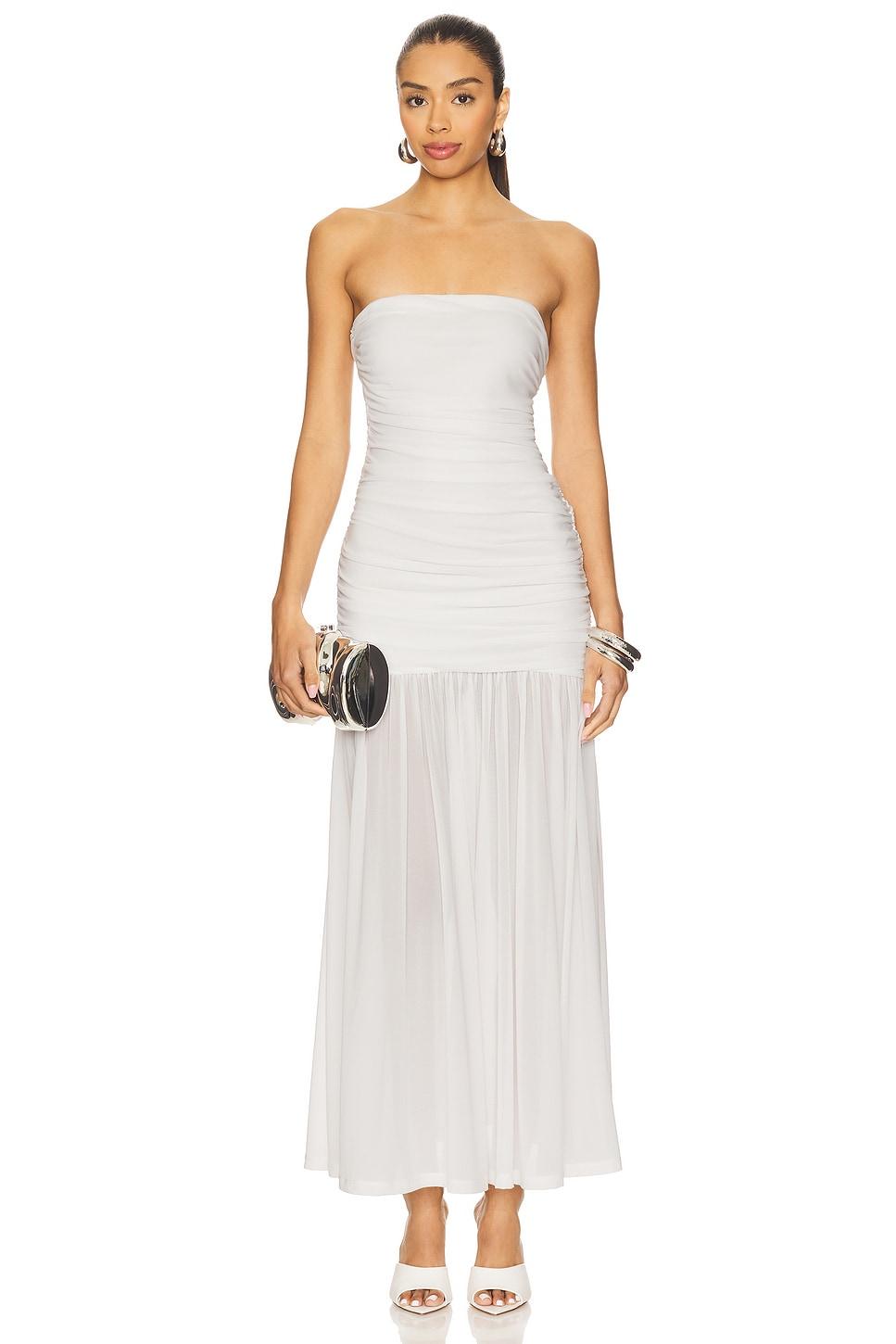 solana mesh maxi dress