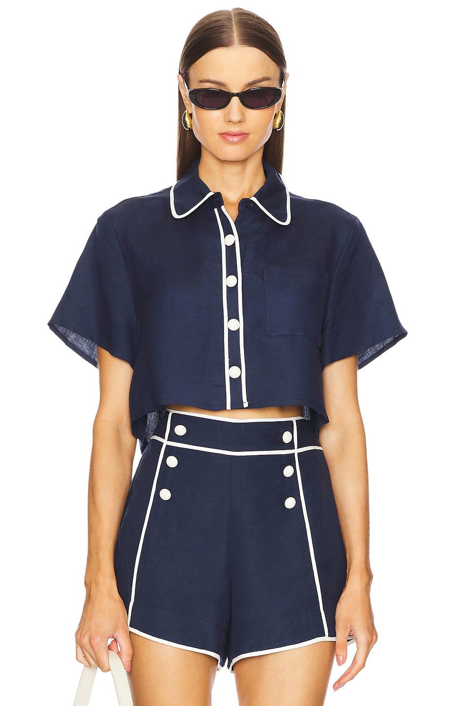 solange short sleeve cropped tee