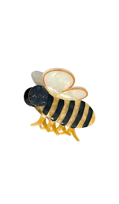 solar eclipse hand-painted bee claw hair clip in beauty: multi.