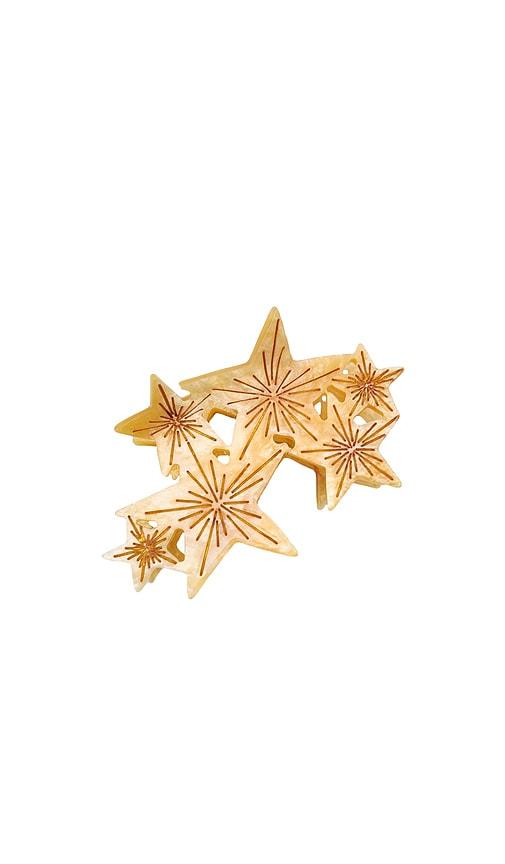 solar eclipse hand-painted celestial stars claw hair clip in beauty: na.