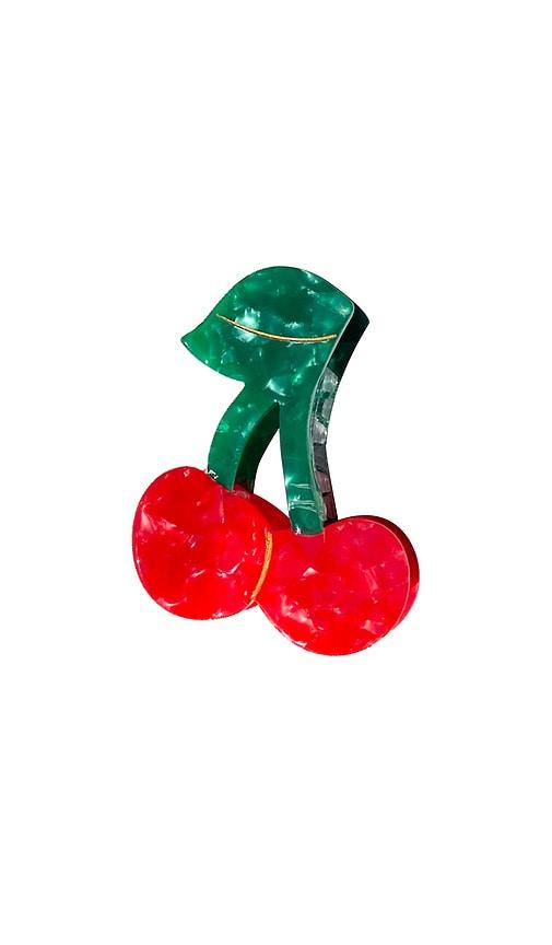 solar eclipse hand-painted cherry fruit claw hair clip in beauty: na.