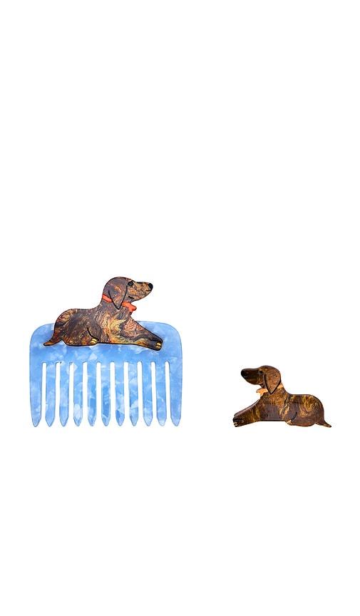 solar eclipse hand-painted dachshund handbag heroes edit gift set in beauty: na.