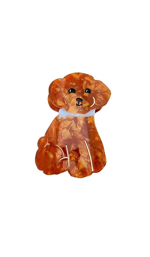 solar eclipse hand-painted doodle puppy claw hair clip in beauty: na.