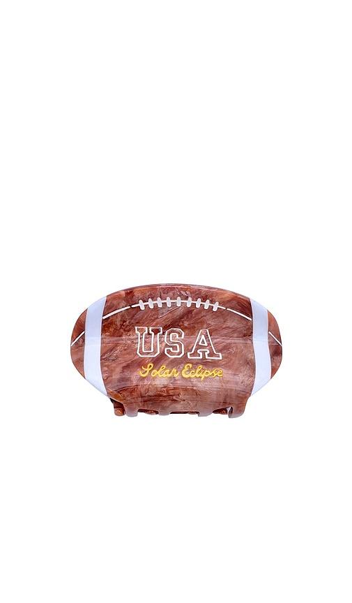 solar eclipse hand-painted game day football claw hair clip in beauty: na.
