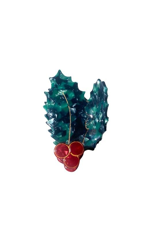 solar eclipse hand-painted holly christmas holiday claw hair clip in beauty: na.