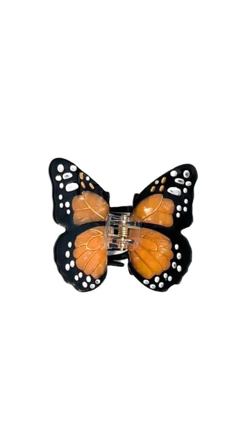 solar eclipse hand-painted mini monarch claw hair clip in beauty: na.