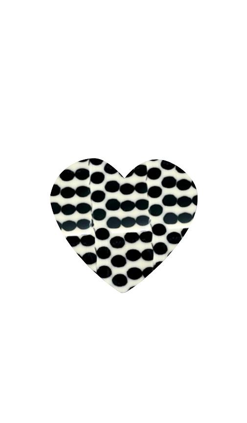 solar eclipse hand-painted polka dot heart claw hair clip in beauty: na.