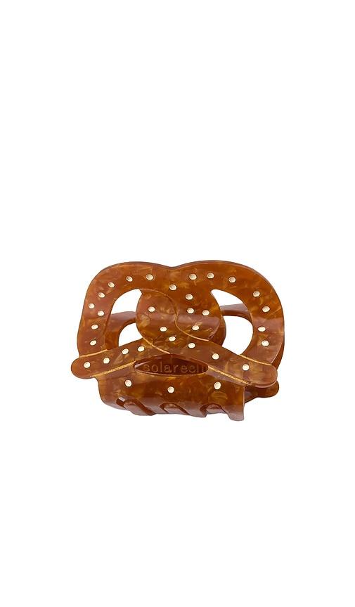 solar eclipse hand-painted pretzel claw hair clip in beauty: na.