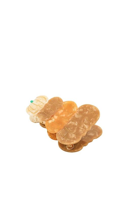 solar eclipse hand-painted pumpkin stack claw hair clip in beauty: na.