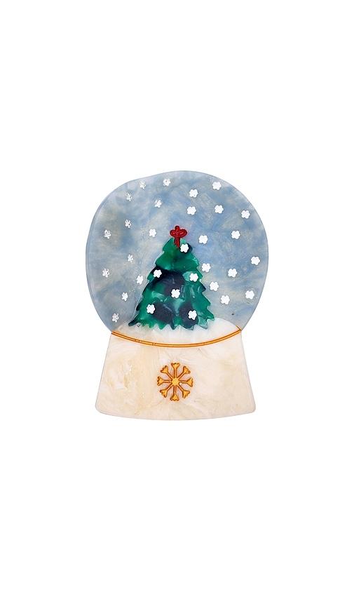 solar eclipse hand-painted snowglobe claw hair clip in tree.