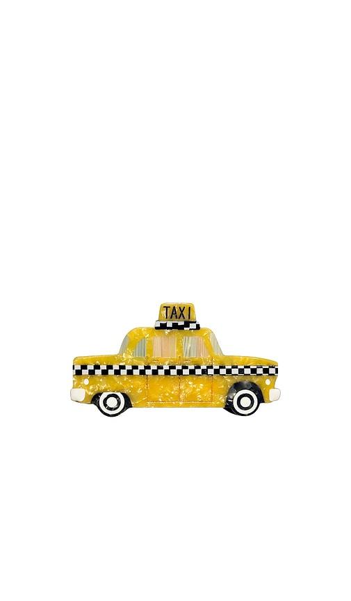 solar eclipse hand-painted yellow taxi cab claw hair clip in beauty: na.