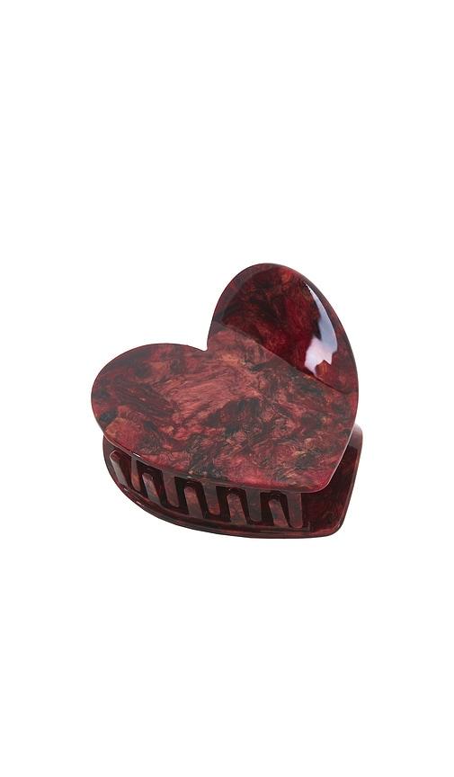 solar eclipse limited edition hand-painted heart claw hair clip in beauty: na.