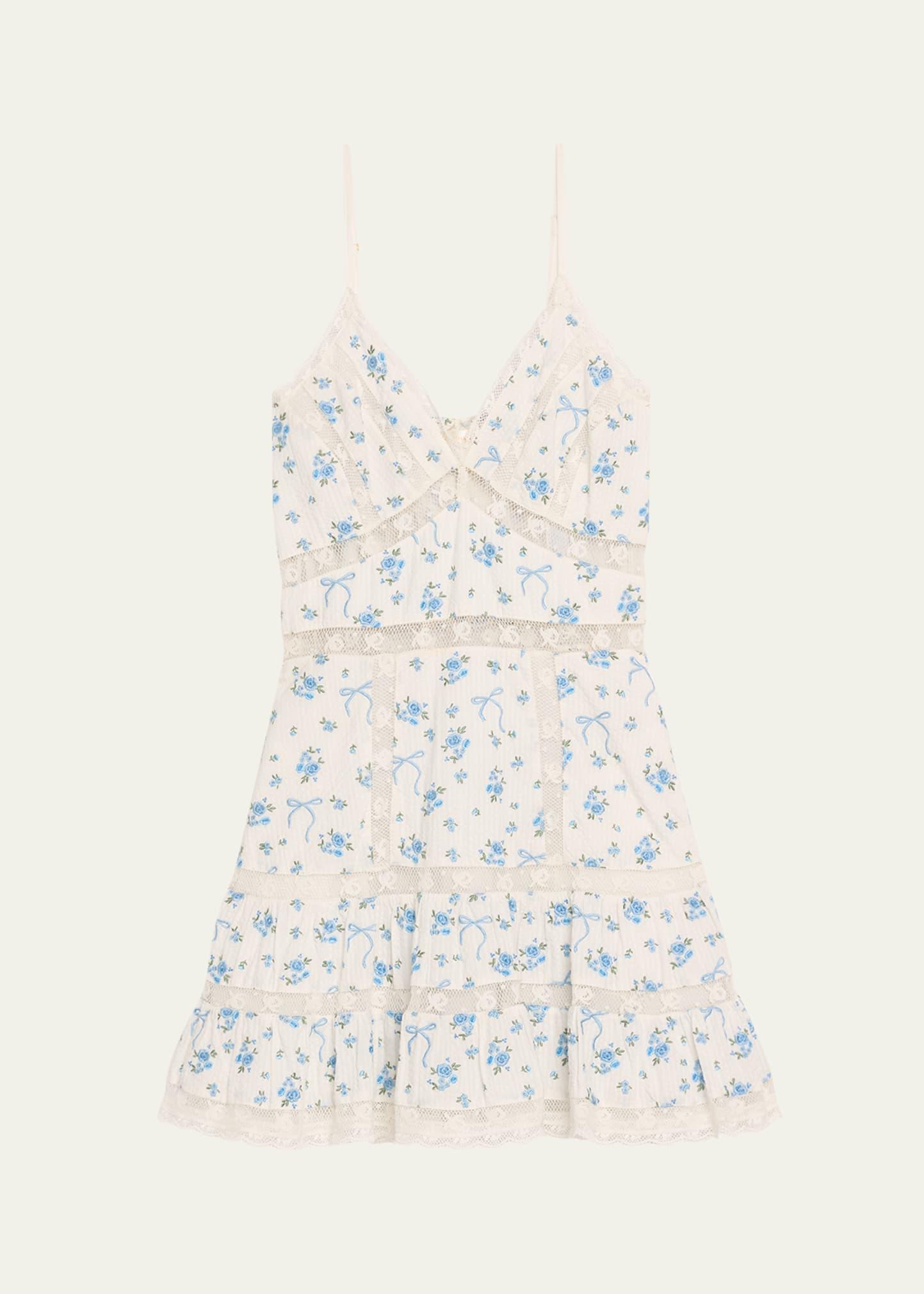 solbina lace-trim mini dress