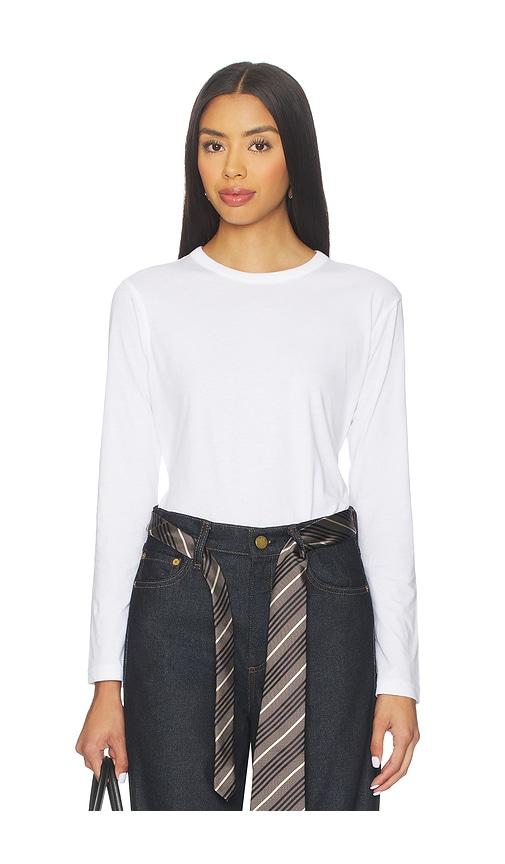 sold out nyc long sleeve perfect tee in white.
