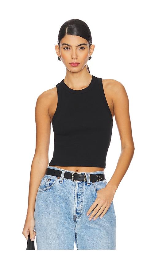 sold out nyc the cropped not so basic tank in black.