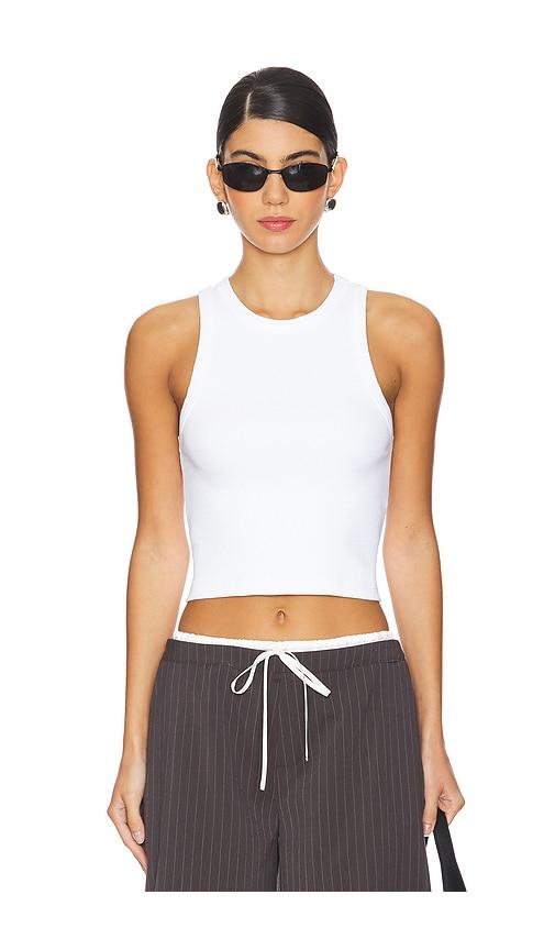 sold out nyc the cropped not so basic tank in white.